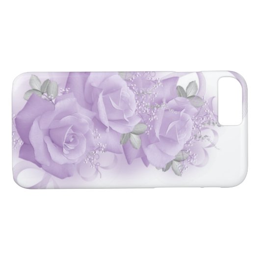 Paarse Rozen iPhone Case (Achterkant (Horizontaal))