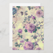 Paarse Rozen Kaart (Voorkant / Achterkant)