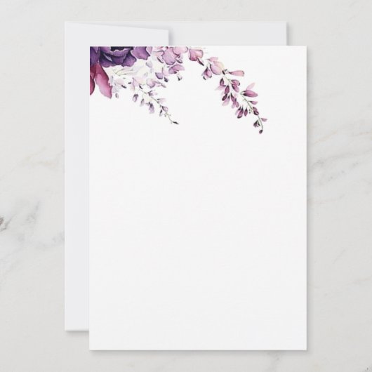 Paarse Rozen Kaart (Achterkant)