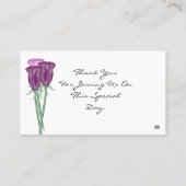 Paarse Rozen Kaarten Plaatskaartje (Achterkant)