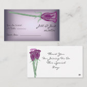 Paarse Rozen Kaarten Plaatskaartje (Voorkant / Achterkant)