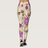 Paarse Rozen Leggings (Achterkant)