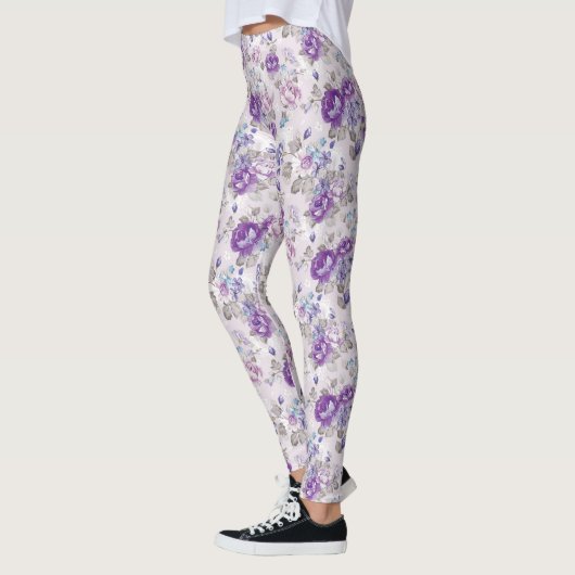 Paarse Rozen Leggings (Links)