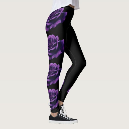 Paarse rozen leggings (Rechts)