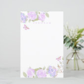 Paarse Rozen lint monogram bruiloft (Staand voorkant)