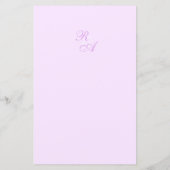 Paarse Rozen lint monogram bruiloft (Achterkant)