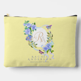Paarse Rozen Lint Monogram Geel Gesneden Naaizak Etui
