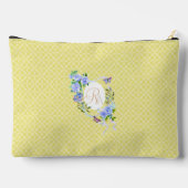 Paarse Rozen Lint Monogram Geel Gesneden Naaizak Etui (Achterkant)