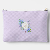 Paarse Rozen lint Monogram Print Cut Naaizak Etui (Achterkant)