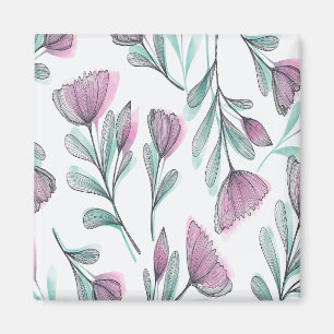 Paarse rozen magneet