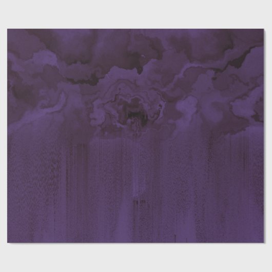 Paarse Rozen Marble Cloud Cadeaupapier (Vlak)