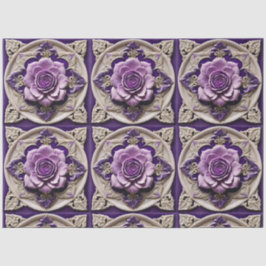 Paarse Rozen Modern Mooi Collectie Tissuepapier