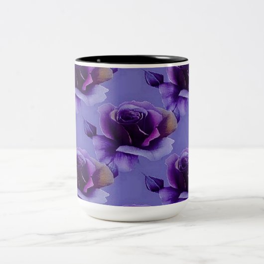 Paarse Rozen Mok flessenpatroon (Center)