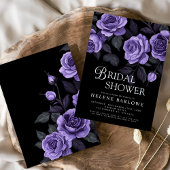 Paarse Rozen Moody Dark Gothic Vrijgezellenfeest Kaart