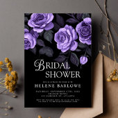 Paarse Rozen Moody Dark Gothic Vrijgezellenfeest Kaart