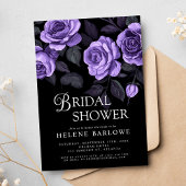 Paarse Rozen Moody Dark Gothic Vrijgezellenfeest Kaart