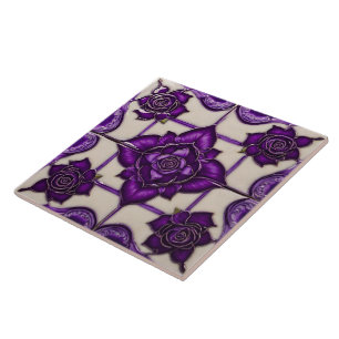 Paarse Rozen Mooi Modern Collectie Tegeltje