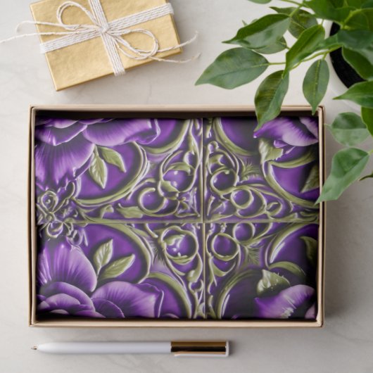 Paarse Rozen Mooi Populair Collectie Tissuepapier (Geschenk)