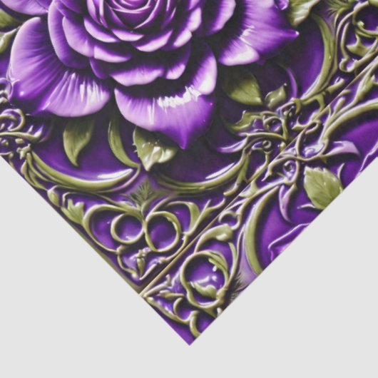 Paarse Rozen Mooi Populair Collectie Tissuepapier (Detail)