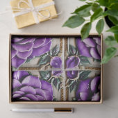 Paarse Rozen Mooi Trendy Collectie Tissuepapier (Geschenk)