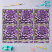 Paarse Rozen Mooi Trendy Collectie Tissuepapier (Craft)