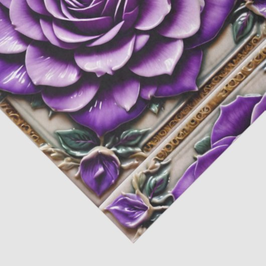 Paarse Rozen Mooi Trendy Collectie Tissuepapier (Detail)