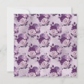 Paarse Rozen & Moons Fantasy verjaardagsuitnodigin Kaart (Achterkant)