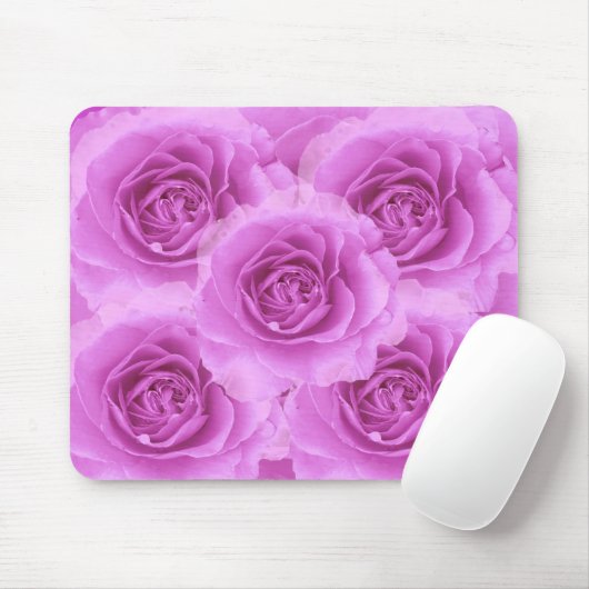 Paarse Rozen Mousepad Muismat (Met muis)