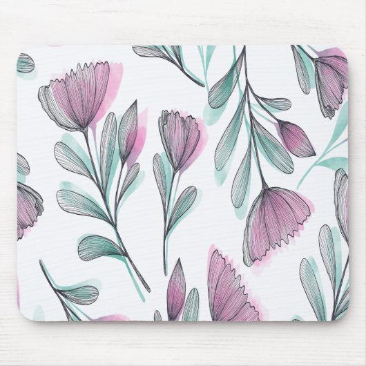 Paarse rozen muismat (Voorkant)