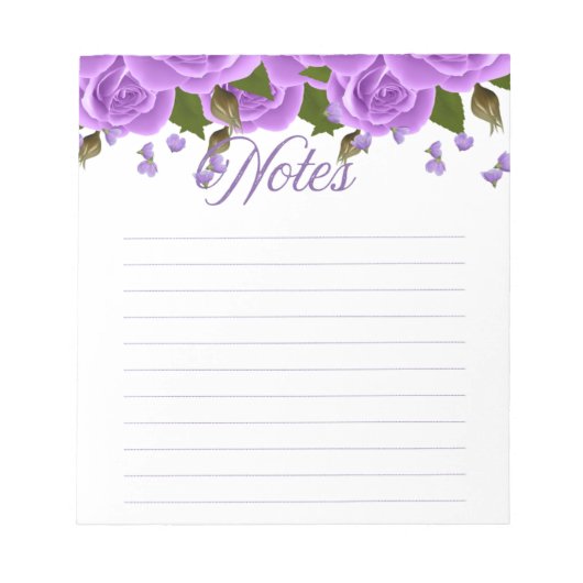 Paarse Rozen Notitieblok (Voorkant)