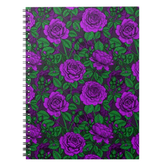 Paarse rozen notitieboek (Voorkant)
