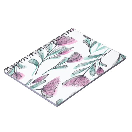 Paarse rozen notitieboek (Linkerzijde)