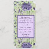 Paarse Rozen ontwerp Feestdagenkaart (Voorkant / Achterkant)