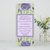 Paarse Rozen ontwerp Feestdagenkaart (Staand voorkant)