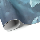 Paarse Rozen op Blauwgroen ontkoppeling Cadeaupapier (Rol Hoek)