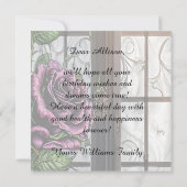 Paarse rozen op het raam - gothische verjaardag (Achterkant)