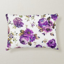 Paarse Rozen PolyesterSierkussen Accent Kussen