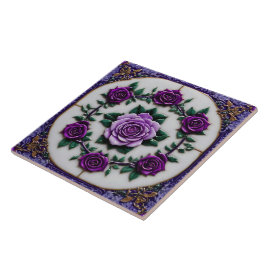 Paarse Rozen Populair Mooi Collectie Tegeltje