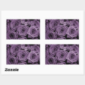 Paarse Rozen Rechthoekige Sticker (Vel)