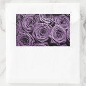 Paarse Rozen Rechthoekige Sticker (Tas)