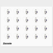 Paarse Rozen schedel Sticker (Vel)