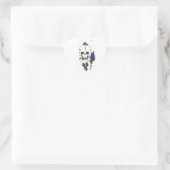 Paarse Rozen schedel Sticker (Tas)