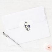 Paarse Rozen schedel Sticker (Envelop)