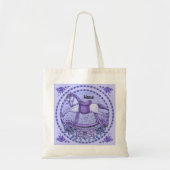 Paarse Rozen Schommelpaard Tote Bag (Voorkant)