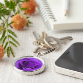 Paarse Rozen sleutelhanger (Zijkant)