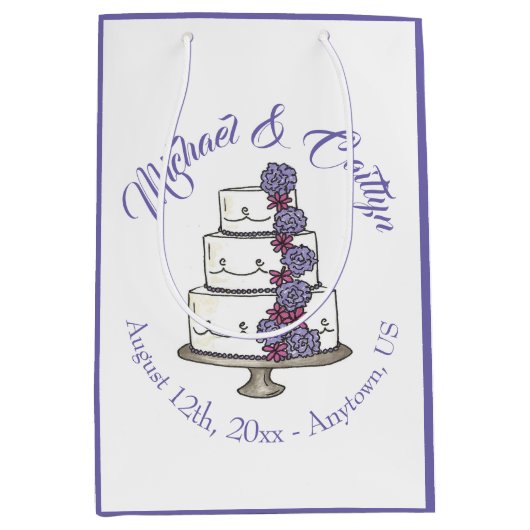 Paarse Rozen - Snoepbeertje Medium Cadeauzakje (Voorkant)