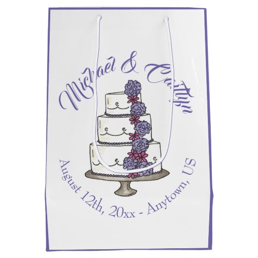 Paarse Rozen - Snoepbeertje Medium Cadeauzakje (Achterkant)