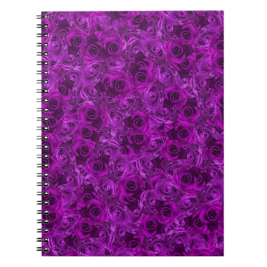 Paarse rozen spiraal notitieboek Journal (Voorkant)