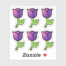Paarse Rozen Stickers