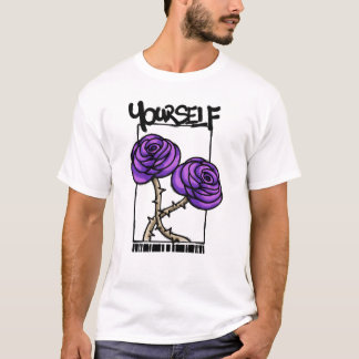 Paarse Rozen streetwear T-shirt